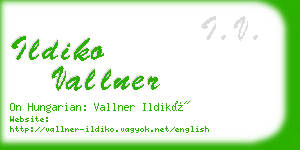 ildiko vallner business card